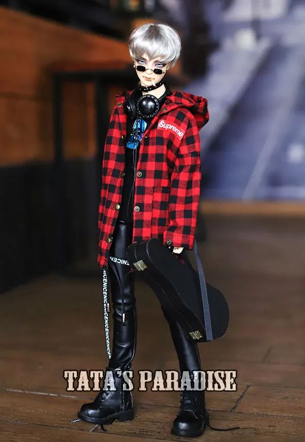「Tata」Street Style Punk Plaid Jacket (1/4 | 1/3 | SD17 | 70cm) Outfit ONLY - Image 4