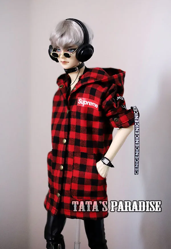 「Tata」Street Style Punk Plaid Jacket (1/4 | 1/3 | SD17 | 70cm) Outfit ONLY - Image 5