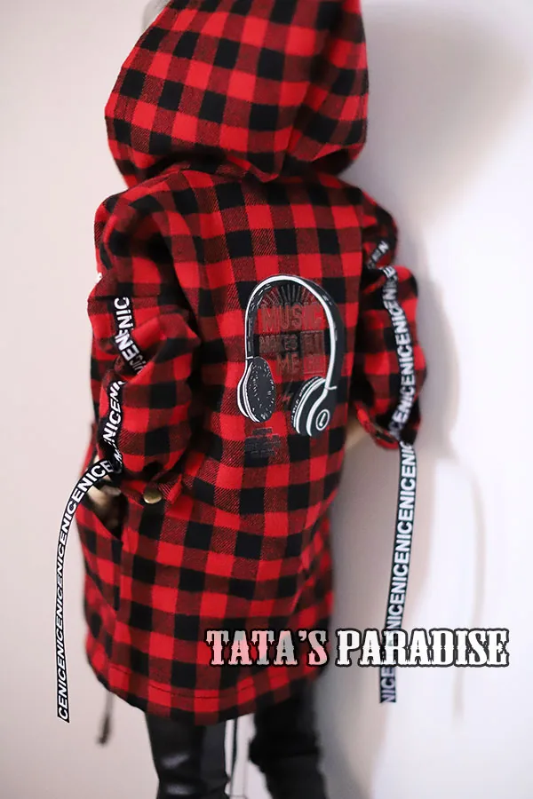 「Tata」Street Style Punk Plaid Jacket (1/4 | 1/3 | SD17 | 70cm) Outfit ONLY - Image 6