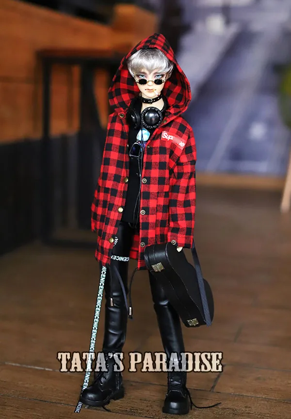 「Tata」Street Style Punk Plaid Jacket (1/4 | 1/3 | SD17 | 70cm) Outfit ONLY - Image 7