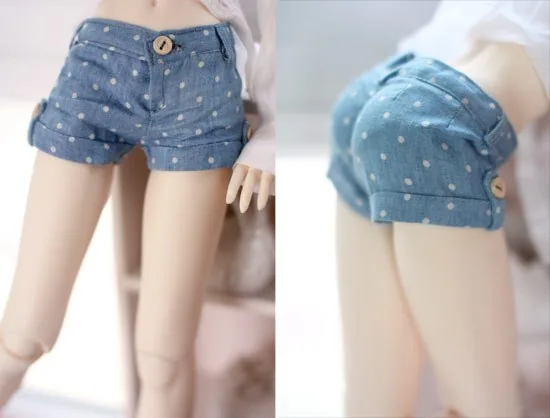 「Tata」White Polka Dot Short Pants (1/3 | SD16) Outfit ONLY - Image 3