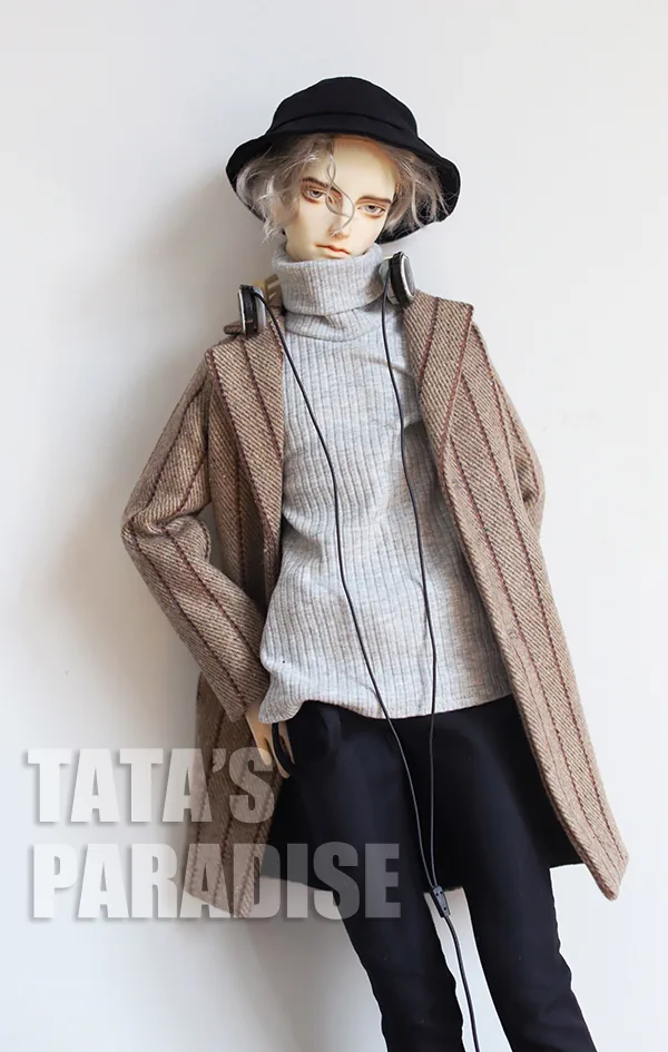 「Tata」Woolen Classic Striped Coat (1/3 | POPO68 | 70cm) Outfit ONLY - Image 2