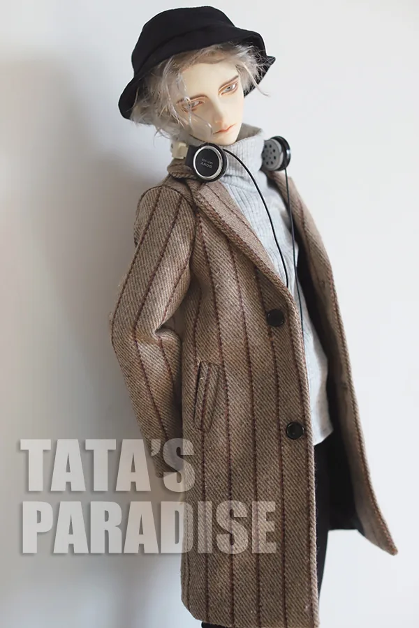 「Tata」Woolen Classic Striped Coat (1/3 | POPO68 | 70cm) Outfit ONLY - Image 4