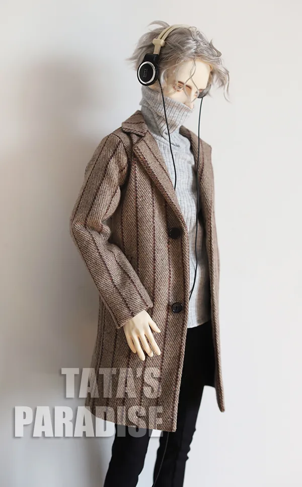 「Tata」Woolen Classic Striped Coat (1/3 | POPO68 | 70cm) Outfit ONLY - Image 5