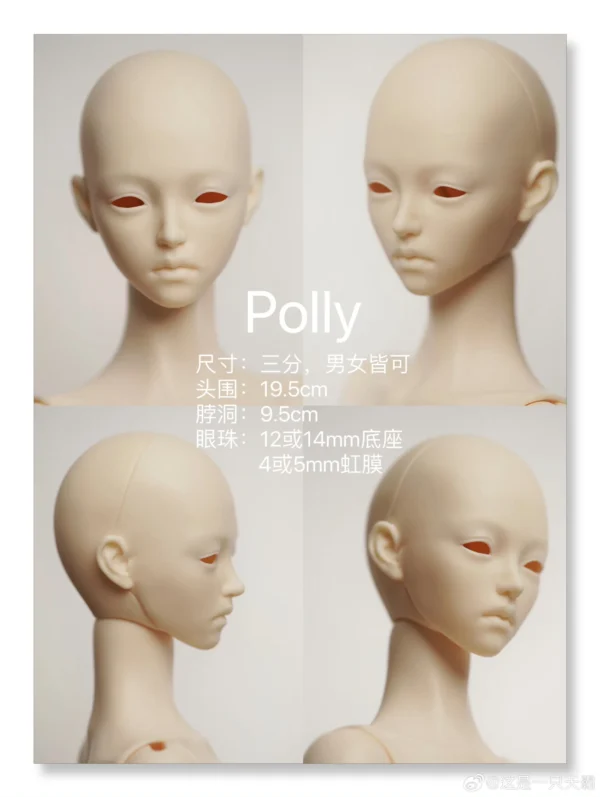 「TianBa」Polly BJD Doll Head Only (1/3) - Image 3