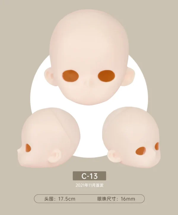 「TinyFox」Blank Head  (Chubby / 1/6) MJD Head Only