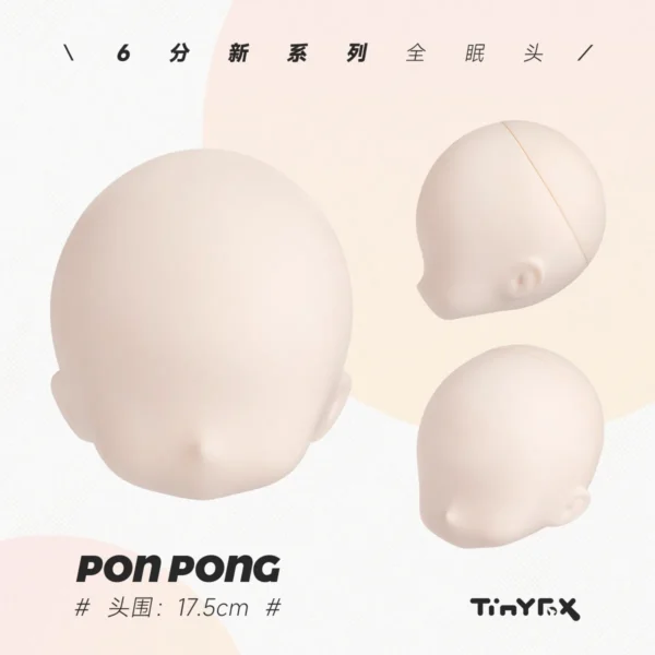 「TinyFox」Blank Head  (Chubby / 1/6) MJD Head Only