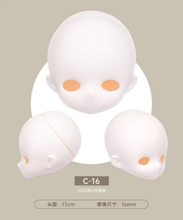 「TinyFox」Blank Head  (Chubby / 1/6) MJD Head Only - Image 11