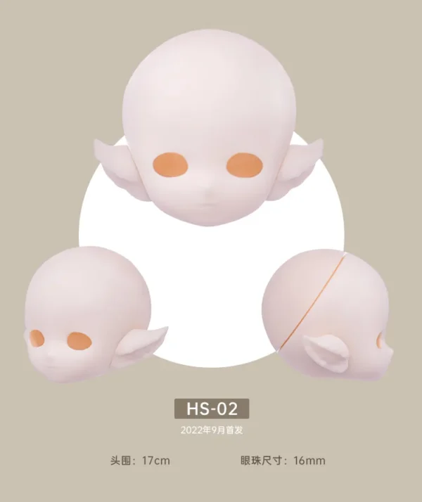 「TinyFox」Blank Head  (Chubby / 1/6) MJD Head Only - Image 3