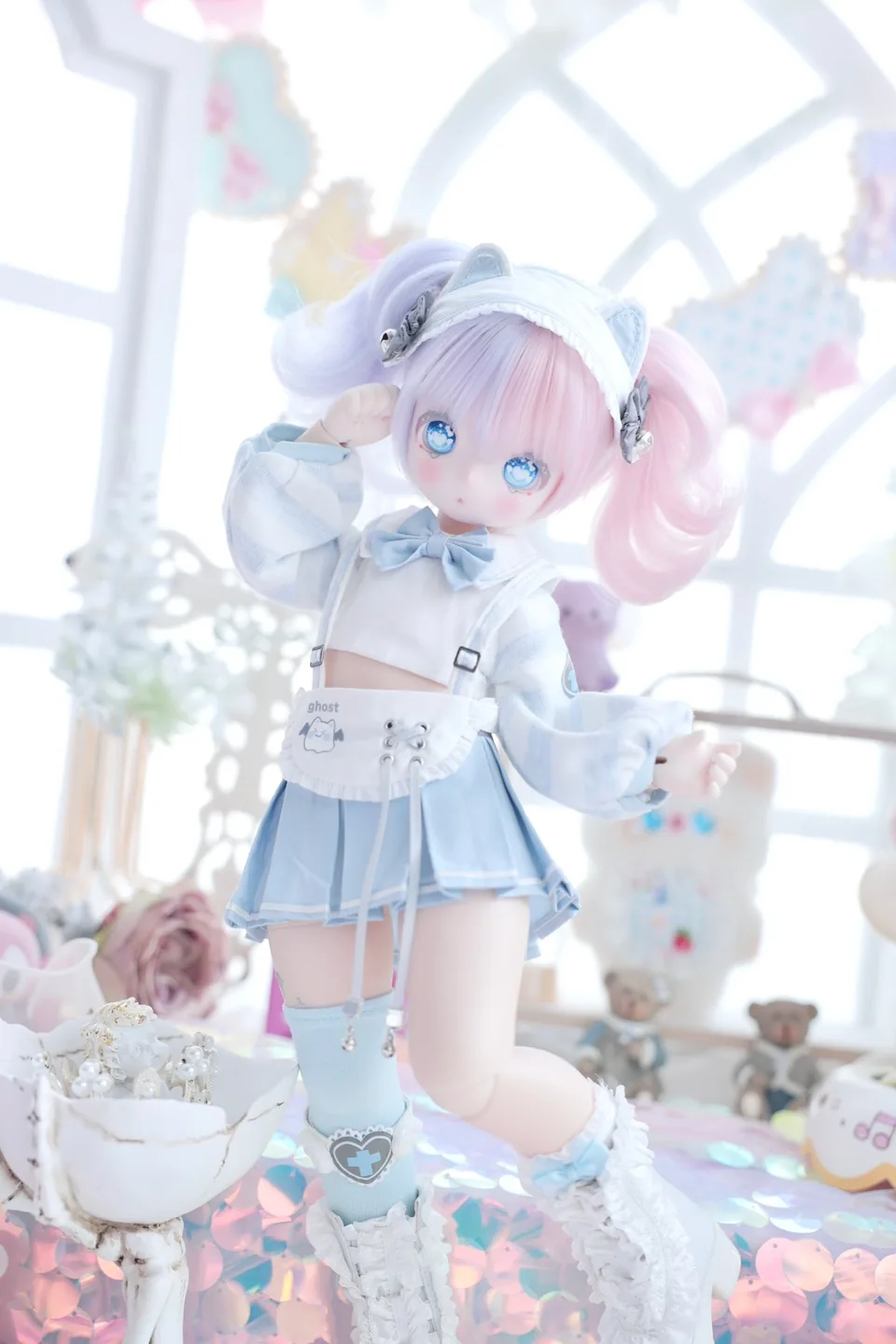 「Veg Pao」Aqua Minecat (MDD/MSD/Chubby l 1/4) BJD Outfit Only - Image 2