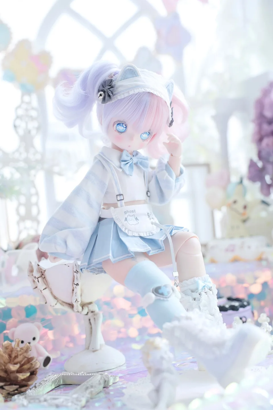 「Veg Pao」Aqua Minecat (MDD/MSD/Chubby l 1/4) BJD Outfit Only - Image 4
