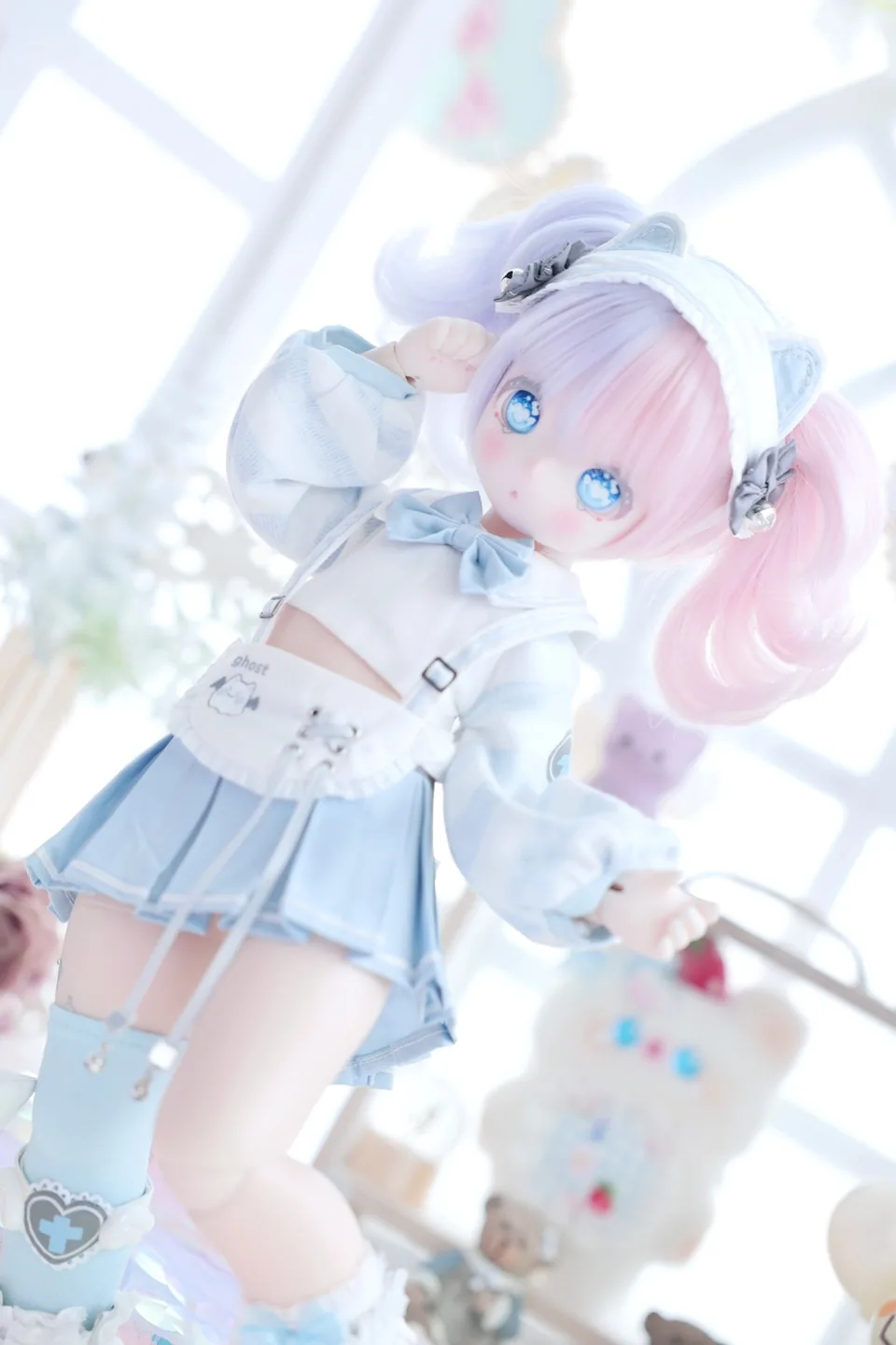 「Veg Pao」Aqua Minecat (MDD/MSD/Chubby l 1/4) BJD Outfit Only - Image 6
