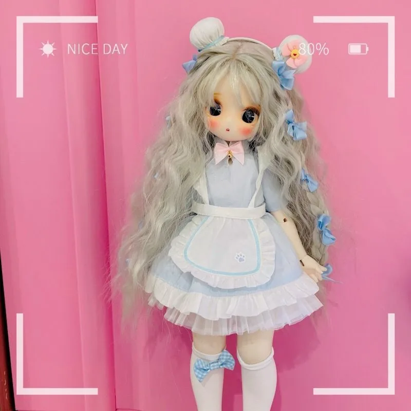 「Veg Pao」Blue Maid (Chubby) BJD Outfit Only - Image 2