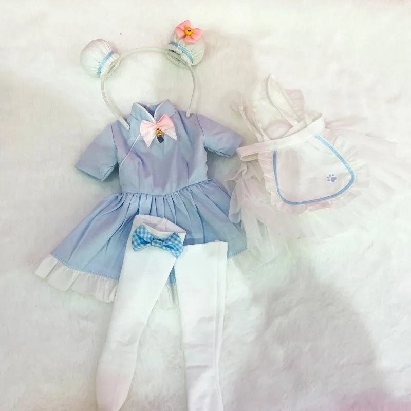 「Veg Pao」Blue Maid (Chubby) BJD Outfit Only - Image 4