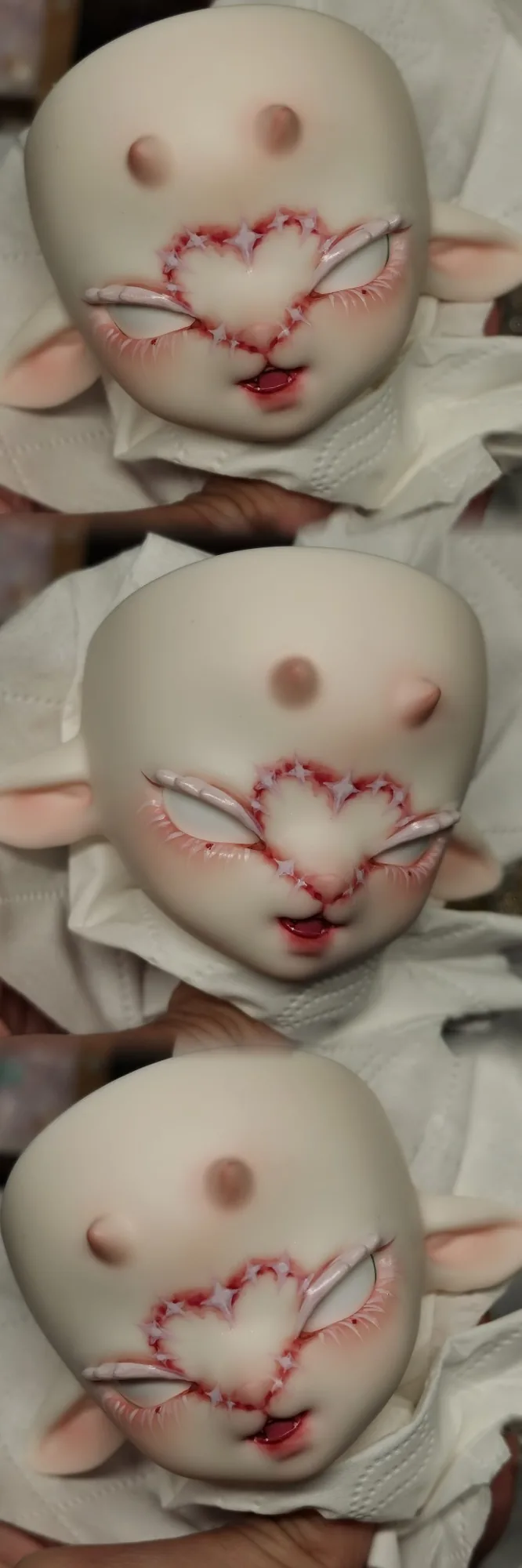 「ZiYue」Black Goat 1/6 or 1/5 BJD Head only