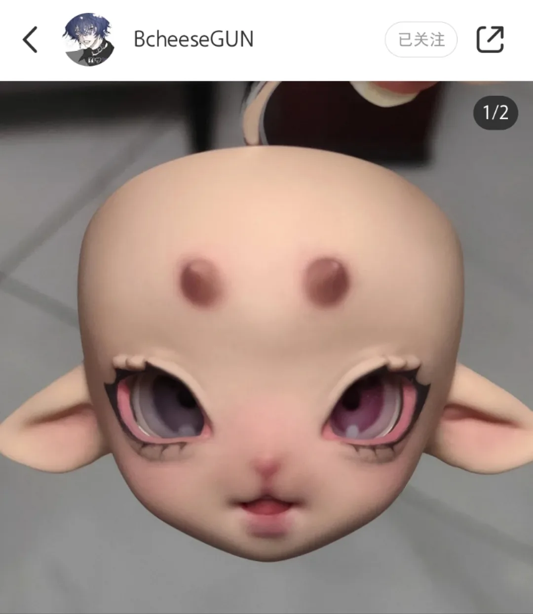 「ZiYue」Black Sheep 1/6 or 1/5 BJD Head only - Image 2